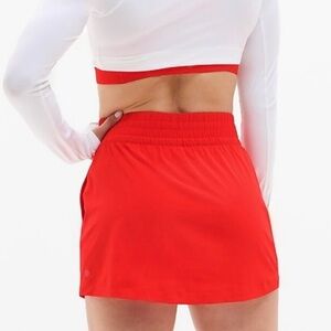 ATHLETA Weekender High Rise Run Skort Skirt Red Size Small